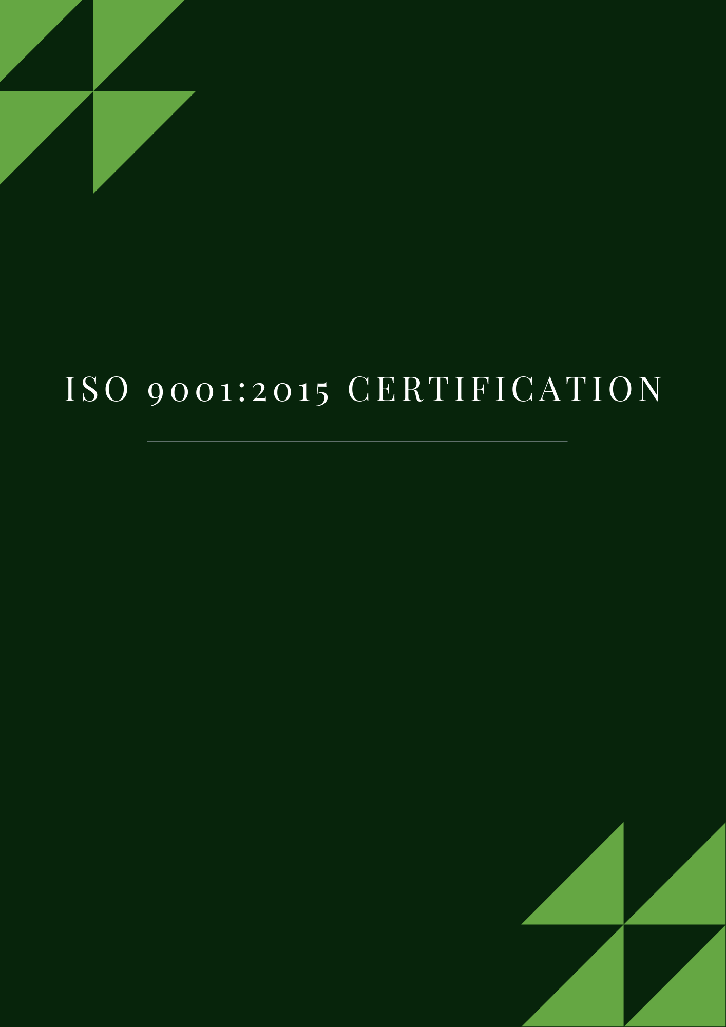 ISO 9001:2015 Certification